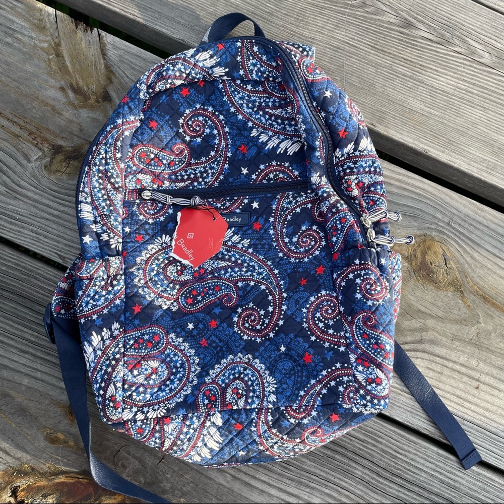 VERA BRADLEY ICONIC CAMPUS BACKPACK 22597-P05 FIREWORKS PAISLEY LiKE NEW